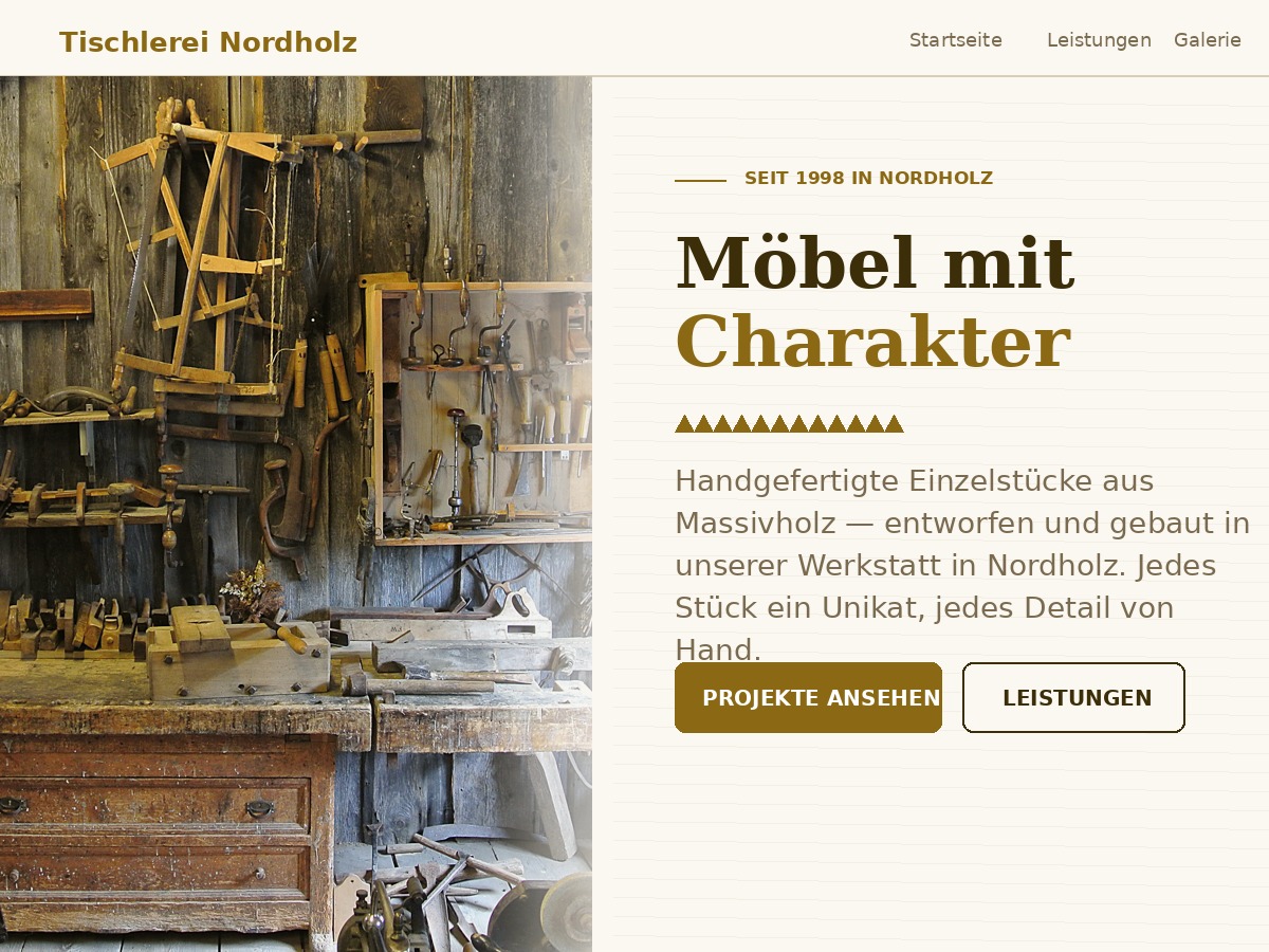 Tischlerei Nordholz Live-Vorschau